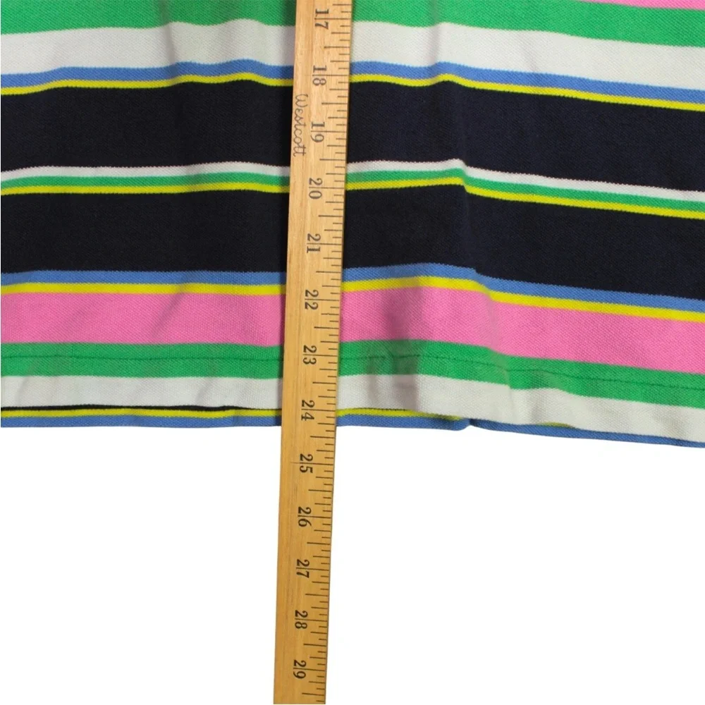 Vintage Polo Ralph Lauren Polo Shirt short sleeve Striped Size Medium 90S